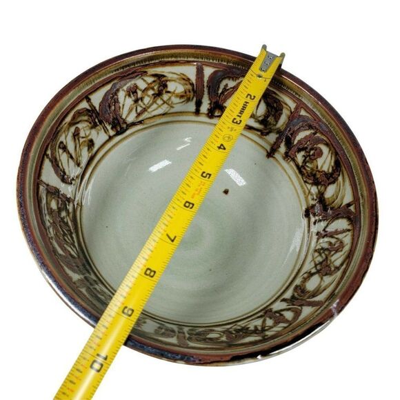 Louis Mideke Studio Pottery Northwest Oriental Asian Inspired Abstract Art Bowl - Picture 7 of 7